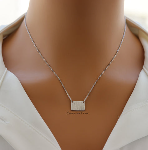 STG 18K Gold Plated Dainty Brushed Colorado State Pendant Necklace – Minimalist Adventure-Inspired Jewelry for Everyday Wear