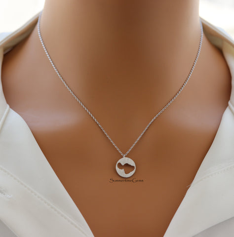 STG 18K Gold Plated Brushed Maui Island Cutout Pendant Necklace – Minimalist Hawaii Jewelry for Tropical Vibes