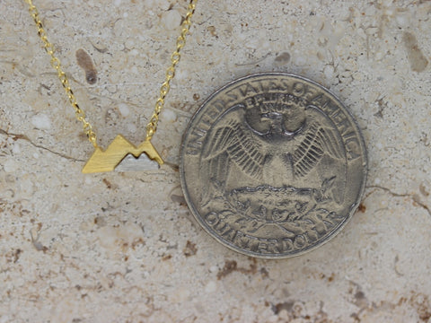 STG 18K Gold Plated Dainty Mini Mountain Pendant Necklace – Adventure-Inspired Jewelry for Nature Lovers