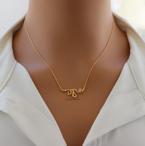 STG 18K Gold Plated 3D Snake Pendant Necklace – Daring, Edgy Serpent Jewelry for Bold Style