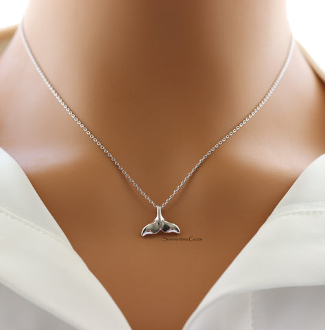 STG 18K Gold Plated Dainty Whale Tail Pendant Necklace – Ocean-Inspired Jewelry for Beach Lovers and Free Spirits