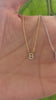 STG 18K Gold Plated Dainty Mini Rhinestone Initial "B" Pendant Necklace – Sparkly Personalized Letter Jewelry Gift