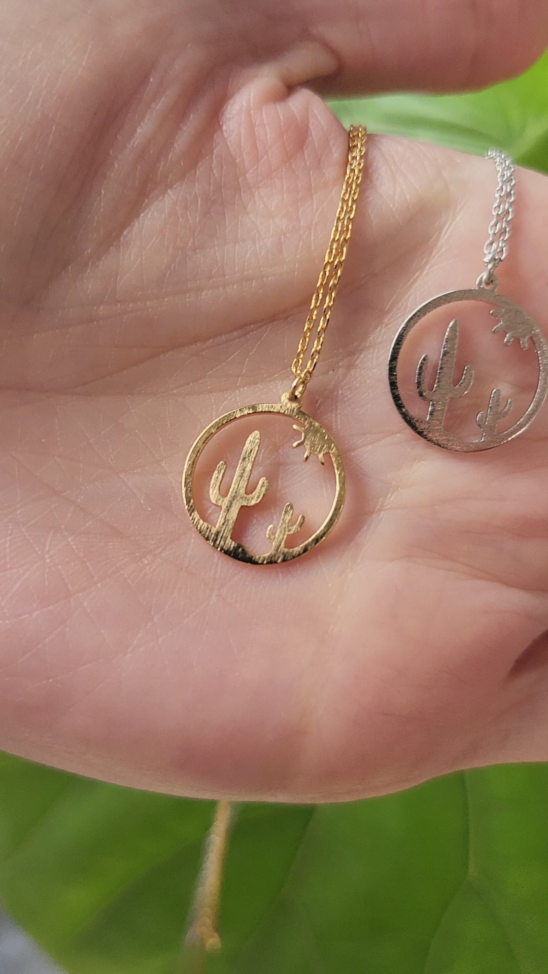 STG 18K Gold Plated Desert Night Cutout Coin Pendant Necklace – Boho Western-Inspired Jewelry