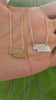 STG 18K Gold Plated Dainty Brushed Nebraska State Pendant Necklace – Minimalist Home State Jewelry for Everyday Wear