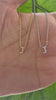 STG 18K Gold Plated Dainty Mini Rhinestone Initial "J" Pendant Necklace – Personalized Sparkly Jewelry Gift