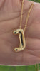 STG 18K Gold Plated Balloon Initial "J" Pendant Necklace – Trendy Puffy Letter Necklace for Personalized Everyday Glam