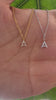 STG 18K Gold Plated Dainty Mini Rhinestone Initial "A" Necklace – Sparkly Personalized Jewelry Gift