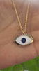 STG 18K Gold Plated Dainty Evil Eye Pendant Necklace – Sparkly CZ Protection Charm Jewelry