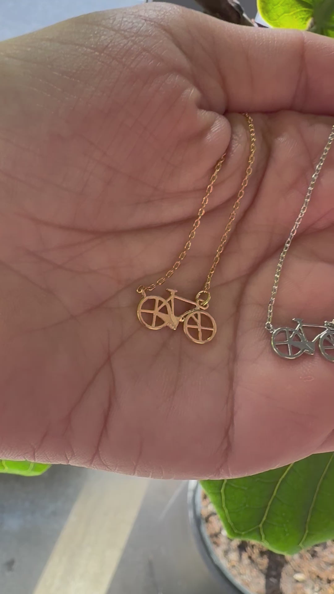 STG 18K Gold Plated Bicycle Charm Pendant Necklace – Fun and Playful Jewelry for Cyclists and Adventure Lovers