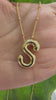 STG 18K Gold Plated Balloon Initial "S" Pendant Necklace – Trendy Puffy Letter Necklace for Personalized Everyday Style