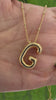 STG 18K Gold Plated Balloon Initial "G" Pendant Necklace – Trendy Puffy Letter Necklace for Personalized Glam