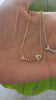 STG 18K Gold Plated CZ Bonefish Pendant Necklace – Sparkly Nautical Charm for Ocean Lovers