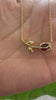 STG 18K Gold Plated January Garnet Tulip Pendant Necklace – Elegant Birthstone Jewelry for January Babies