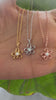 STG 18K Gold Plated Dainty Opal Cutout Flower Pendant Necklace – Elegant Nature-Inspired Jewelry