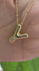 STG 18K Gold Plated Balloon Initial "Y" Pendant Necklace – Trendy Puffy Letter Necklace for Personalized Everyday Glam