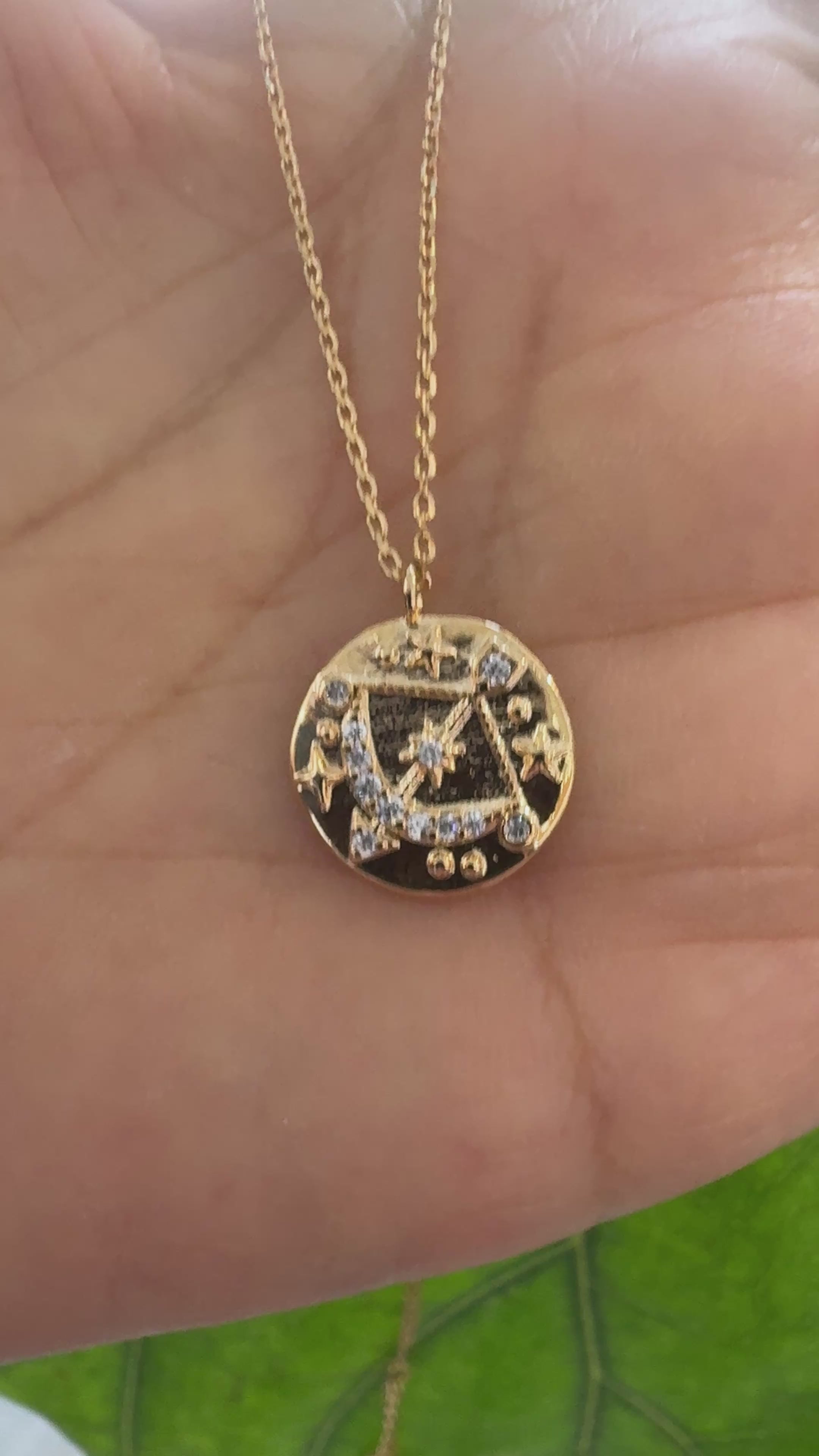 STG 18K Gold Plated Sagittarius Constellation Zodiac Pendant Necklace (November 22 – December 21) – Bold Astrology Jewelry for Adventurous Souls