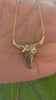 STG 18K Gold Plated Engraved Desert Bull Head Pendant Necklace – Western-Inspired Statement Jewelry for Bold Style