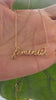 STG 18K Gold Plated Handwritten “Feminist” Pendant Necklace for Women – Empowerment Jewelry, Dainty Gift for Her