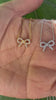 STG 18K Gold Plated Sparkly Cubic Zirconia Ribbon Bow Pendant Necklace – Dainty Gift for HerFEATURES:
