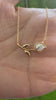 STG 18K Gold Plated October Opal Birthstone Tulip Pendant Necklace – Dainty Jewelry Gift for October Birthdays