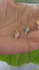 STG 18K Gold Plated Oval Gem Bird Pendant Necklace – Elegant Nature-Inspired Jewelry with Gemstone Accent