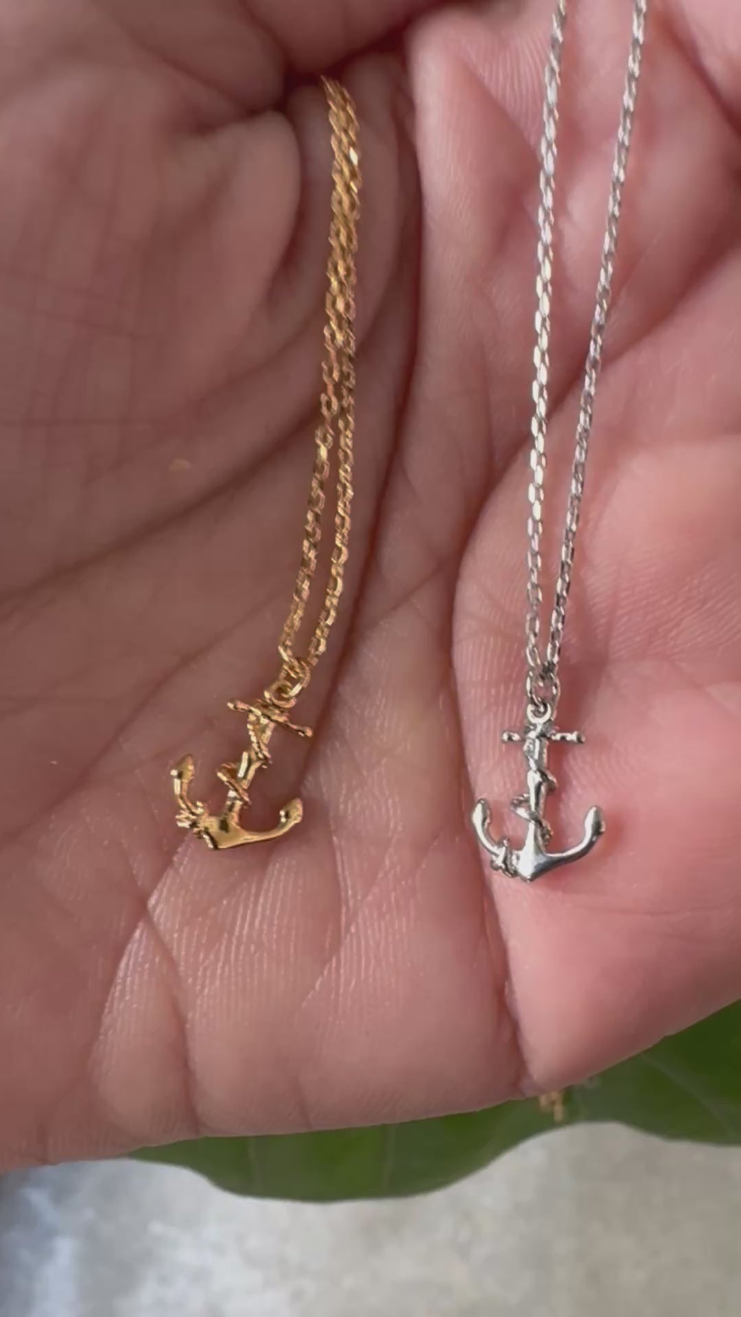 STG 18K Gold Plated Anchor Pendant Necklace – Nautical-Inspired Jewelry for Coastal, Beach, and Everyday Style
