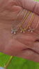 STG 18K Gold Dipped Dainty Rhinestone Pave Mini Butterfly Charm Necklace