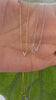 STG 18K Gold Plated Dainty Mini Rhinestone Initial "V" Pendant Necklace – Sparkly Personalized Letter Jewelry Gift