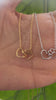 STG 18K Gold Plated Dainty Dog Paw and Heart Linked Charm Necklace – Pet Lover Jewelry Gift for Dog Moms