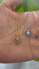 STG 18K Gold Plated Dainty Rainbow CZ Smiley Face Flower Pendant Necklace – Fun & Sparkly Jewelry for Positive Vibes