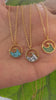 STG 18K Gold Plated Round Wave Coin Pendant Necklace – Minimalist Ocean-Inspired Jewelry