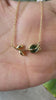 STG 18K Gold Plated May Emerald Birthstone Tulip Pendant Necklace – Elegant Floral Jewelry Gift for May Birthdays