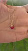 STG 18K Gold Plated Epoxy Strawberry Pendant Necklace – Cute & Playful Fruit Jewelry for Everyday Style