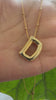 STG 18K Gold Plated Balloon Initial "D" Pendant Necklace – Trendy Puffy Letter Necklace for Personalized Everyday Glam