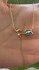 STG 18K Gold Plated December Turquoise Birthstone Tulip Pendant Necklace – Elegant Jewelry Gift for December Birthdays