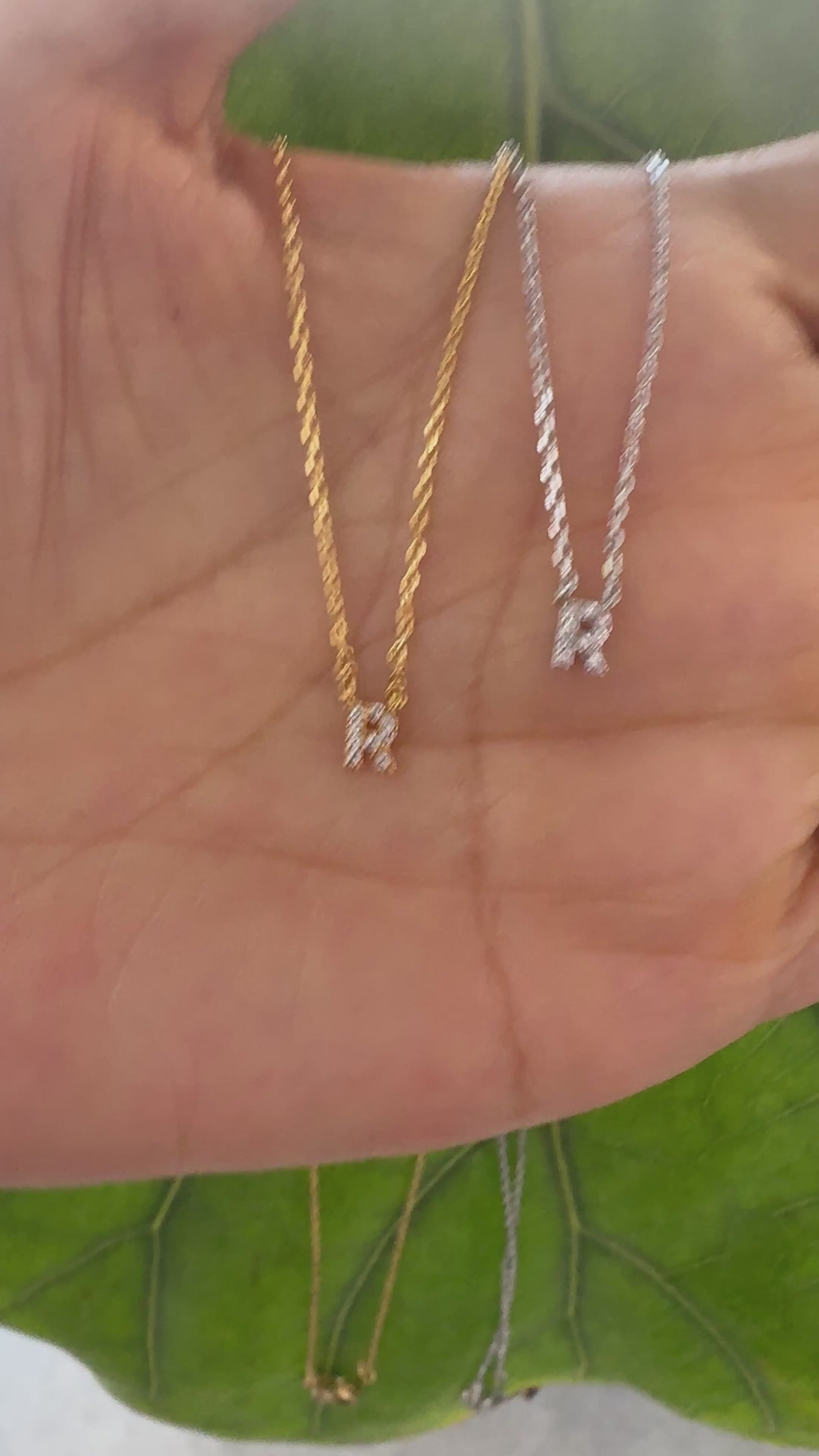 STG 18K Gold Plated Dainty Mini Rhinestone Initial "R" Pendant Necklace – Sparkly Personalized Jewelry Gift for Everyday Wear