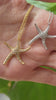 STG 18K Gold Plated Sparkly Crystal Starfish Pendant Necklace – Ocean-Inspired Beach Jewelry