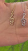 STG 18K Gold Plated Music Note Pendant Necklace – Elegant Jewelry Gift for Musicians and Music Lovers