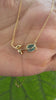 STG 18K Gold Plated March Aquamarine Birthstone Tulip Pendant Necklace – Elegant Jewelry Gift for March Birthdays