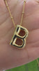 STG 18K Gold Plated Balloon Initial "B" Pendant Necklace – Puffy Letter Necklace for Trendy Personalized Style