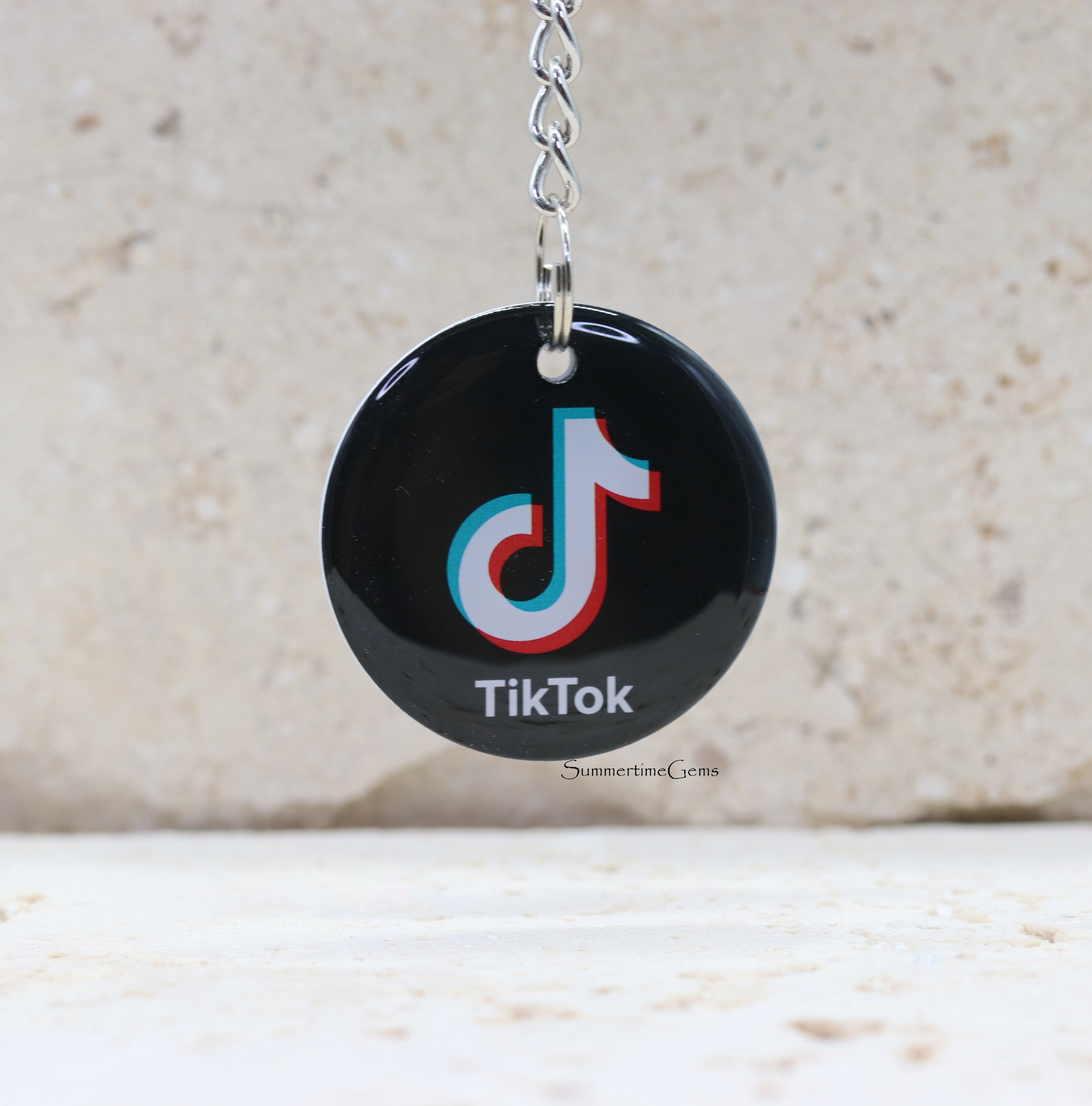 STG Custom TikTok Keychain – Tap to Share Your Profile Instantly | Personalized Social Media Keychain for Creators & Small Businesses